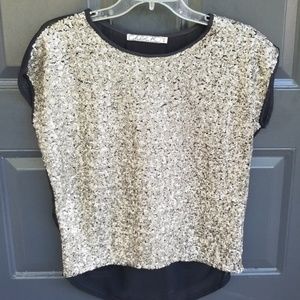 Chloe K Sequin Tunic Top